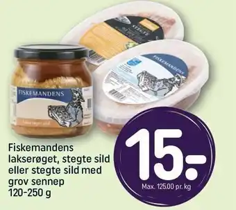REMA 1000 Lakserøget, stegte sild el. stegte sild m. grov sennep tilbud