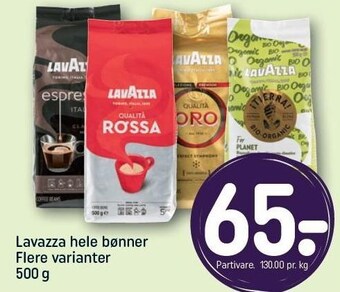 REMA 1000 Lavazza hele bønner tilbud