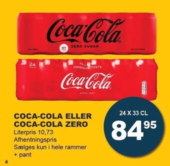 Let-Køb Coca-Cola eller Coca cola zero tilbud