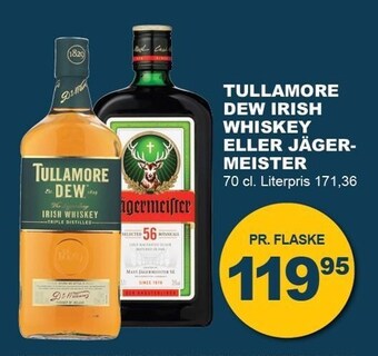 Let-Køb Tullamore dew irish whiskey eller jägermeister tilbud