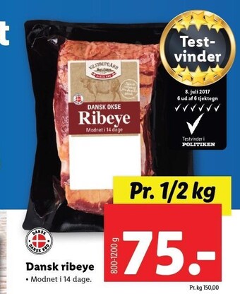 Lidl Dansk ribeye tilbud