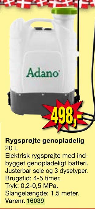 Harald Nyborg Rygsprøjte genopladelig tilbud