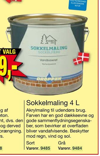 Harald Nyborg Sokkelmaling 4 L tilbud