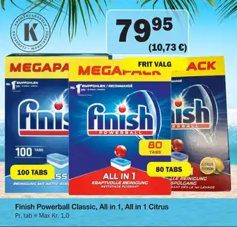 Købmandsgården Finish Powerball Classic, All in 1,00 All in 1 Citrus tilbud