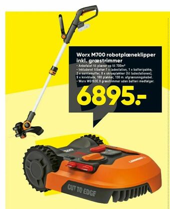 Bilka Worx M700 robotplæneklipper inkl. græstrimmer tilbud