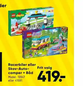 Bilka Racerbiler eller Skov-Autocamper + Båd tilbud