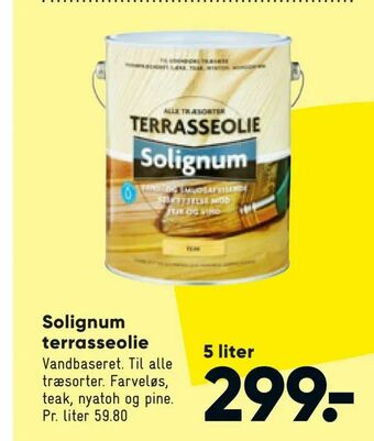 Bilka Solignum terrasseolie tilbud