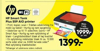 Bilka HP Smart Tank Plus 559 AIO printer tilbud