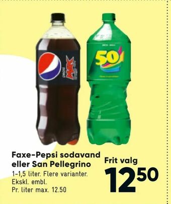 Bilka Faxe-Pepsi sodavand eller San Pellegrino tilbud