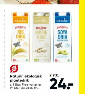 Bilka Naturli' økologisk plantedrik tilbud
