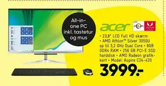 Bilka All-in one PC inkl. tastetur og mus tilbud