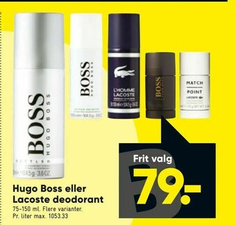 Bilka Hugo Boss eller Lacoste deodorant tilbud