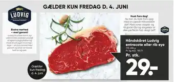 Bilka Håndskåret Ludvig entrecote eller rib eye tilbud