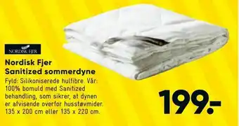 Bilka Nordisk Fjer Sanitized sommerdyne tilbud