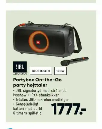 Partybox On-the-Go party højttaler