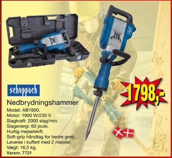 Harald Nyborg Scheppach nedbrydningshammer tilbud