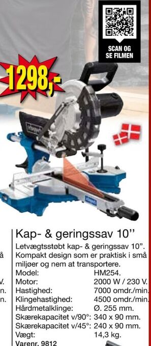 Harald Nyborg Scheppach kap- og geringssav tilbud