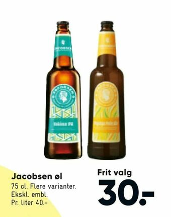 Bilka Jacobsen øl tilbud