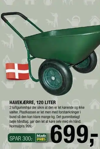 Land & Fritid Havekærre, 120 l tilbud