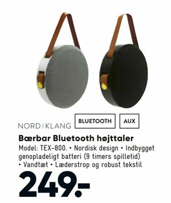 Bilka Bærbar Bluetooth højttaler tilbud