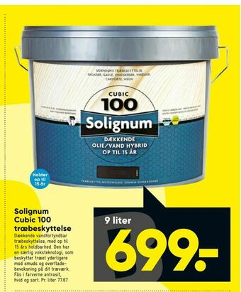 Bilka Solignum Cubic 100 træbeskyttelse tilbud