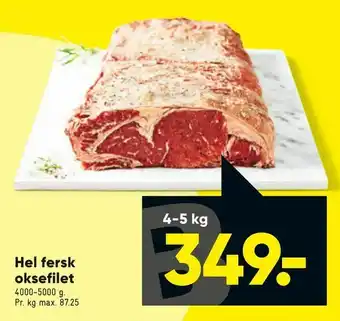 Bilka Hel fersk oksefilet tilbud