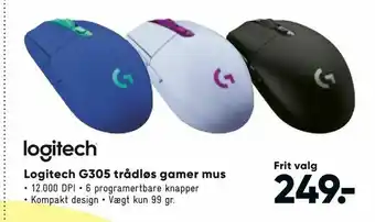 Logitech G305 trådløs gamer mus