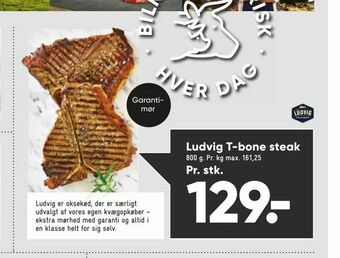Bilka Ludvig T-bone steak tilbud