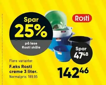 Bilka Rosti creme 3 liter tilbud
