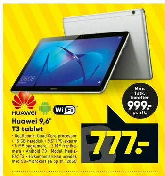 Bilka Huawei 9,6" T3 tablet tilbud