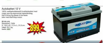 Harald Nyborg Autobatteri 12 V tilbud