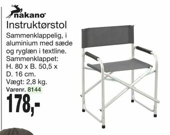 Harald Nyborg Instruktørstol tilbud