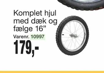 Harald Nyborg Komplet hjul med dæk og fælge 16" tilbud
