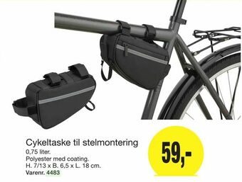 Harald Nyborg Cykeltaske til stelmontering tilbud