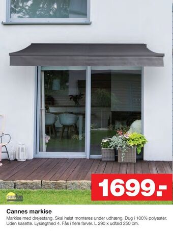 Bauhaus Cannes markise tilbud