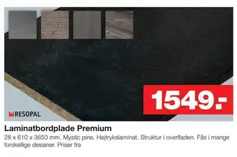 Laminatbordplade Premium