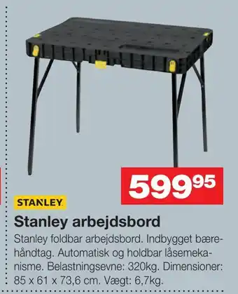 Bauhaus Stanley arbejdsbord tilbud