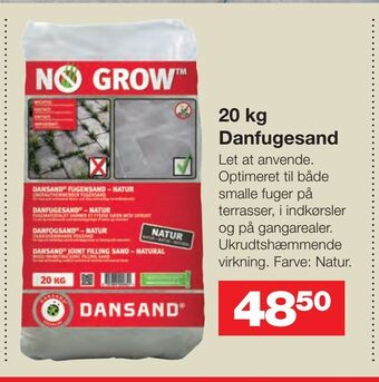 Bauhaus 20 kg Danfugesand tilbud