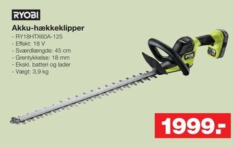 Bauhaus Akku-hækkeklipper tilbud