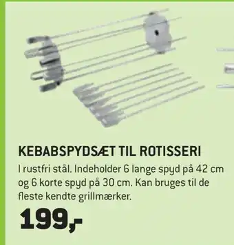 XL-BYG Kebabspydsæt til rotisseri tilbud