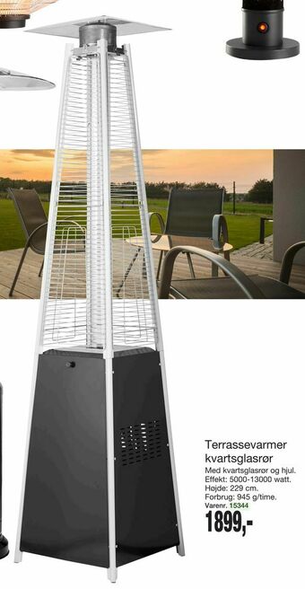 Harald Nyborg Terrassevarmer kvartsglasrør tilbud