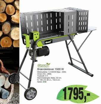 Harald Nyborg Brændekløver 1500 W tilbud