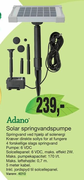 Harald Nyborg Solar springvandspumpe tilbud
