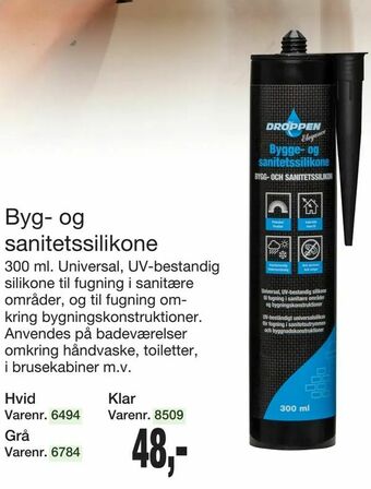 Harald Nyborg Byg- og sanitetssilikone tilbud