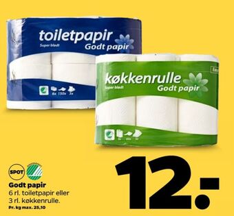 Netto Godt papir køkkenrulle tilbud