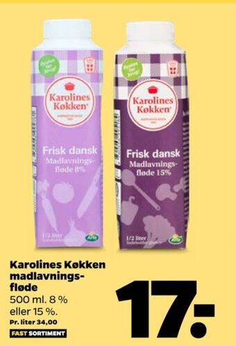 Karolines madlavningsfløde 15 %