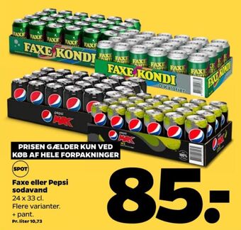 Netto Faxe kondi sportssodavand tilbud