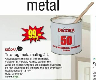 Harald Nyborg Træ- og metalmaling 2 L tilbud