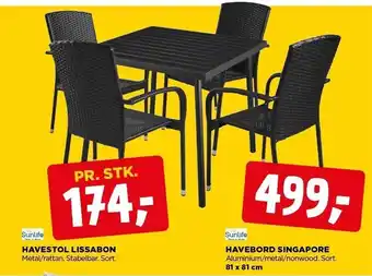 jem & fix Havestol lissabon el. havebord singapore tilbud