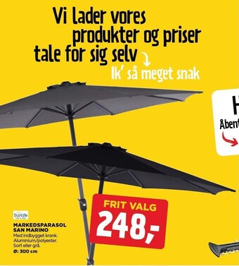 jem & fix Markedsparasol San Marino tilbud